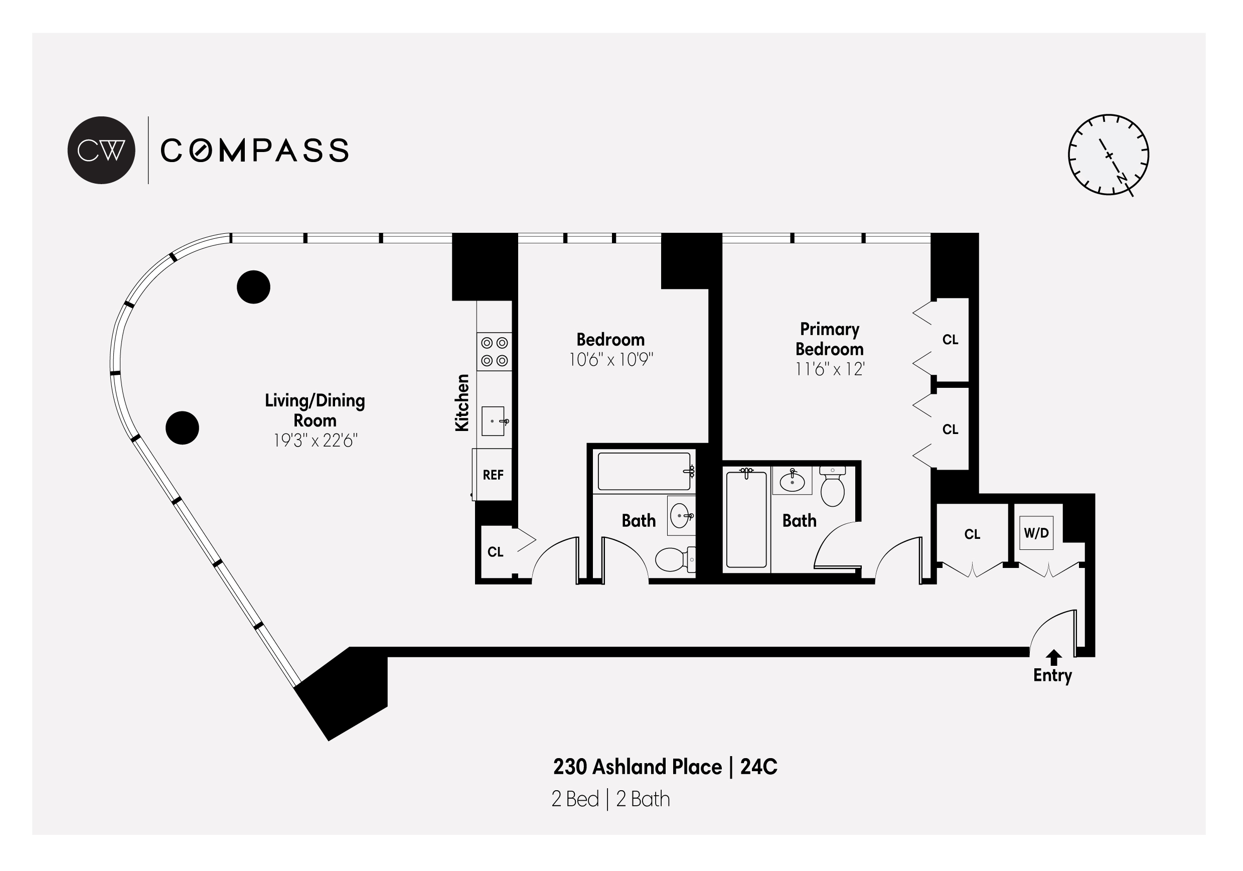 Floorplan for 230 Ashland Place, 24C