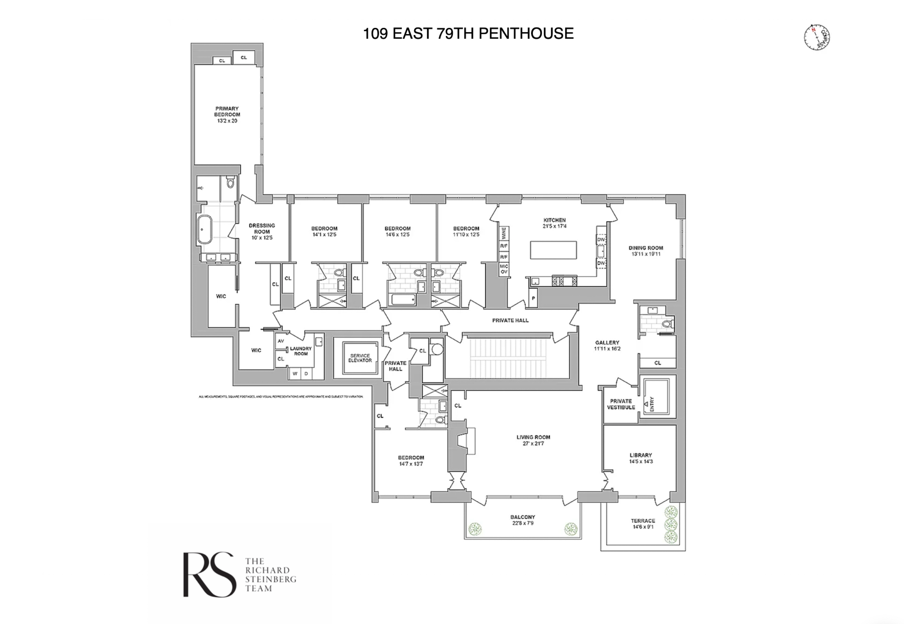 Floorplan for 109 East 79th Street, PH