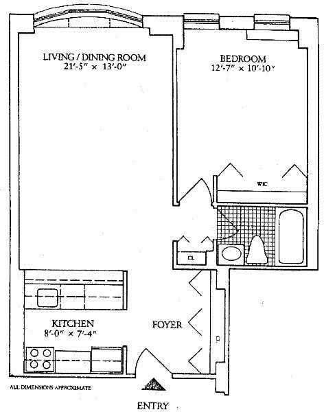 Floorplan for 2250 Broadway, 6J