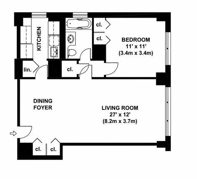 Floorplan for 345 East 80th Street, 20-K