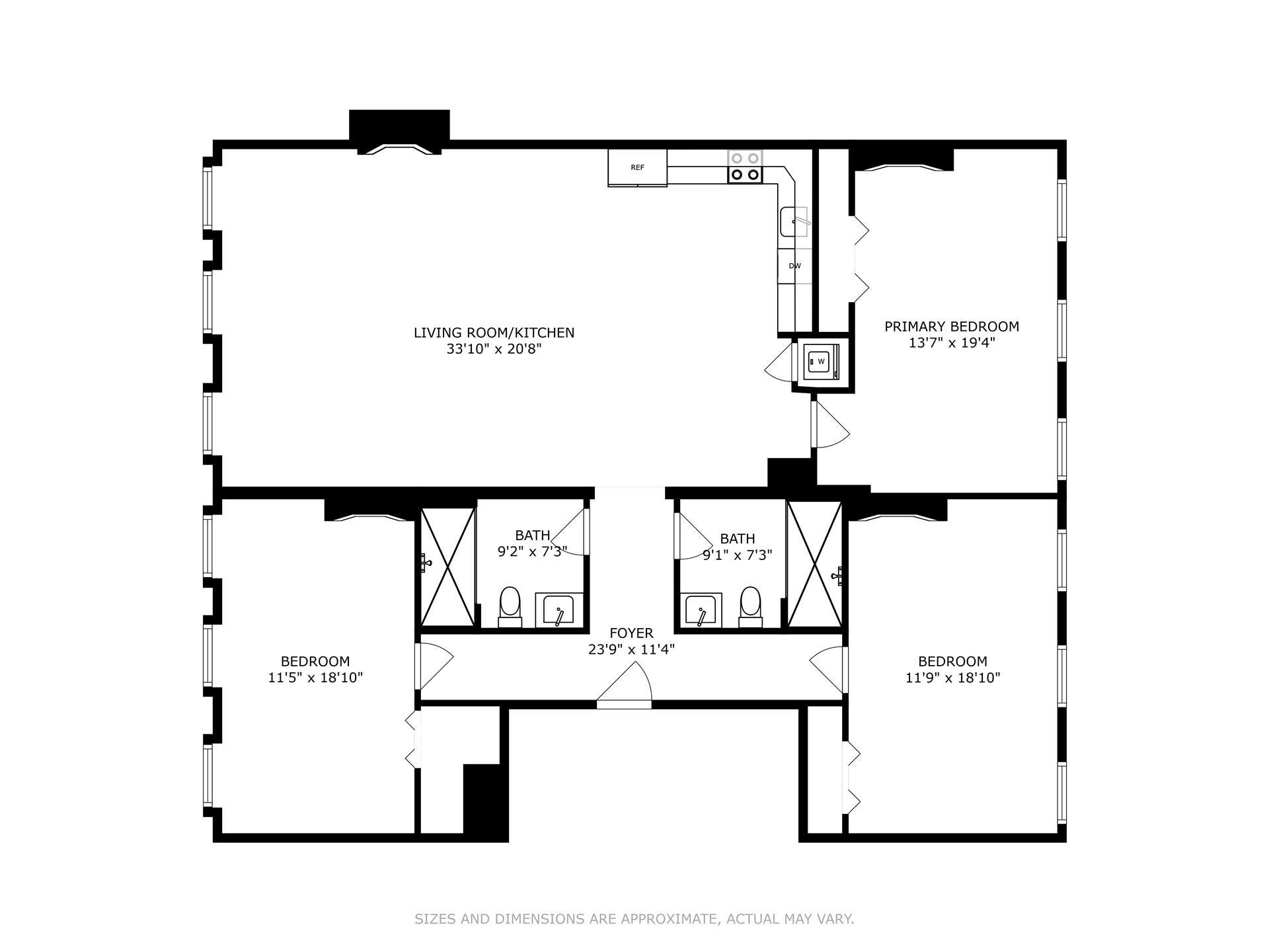 Floorplan for 330 West 46th Street, 3