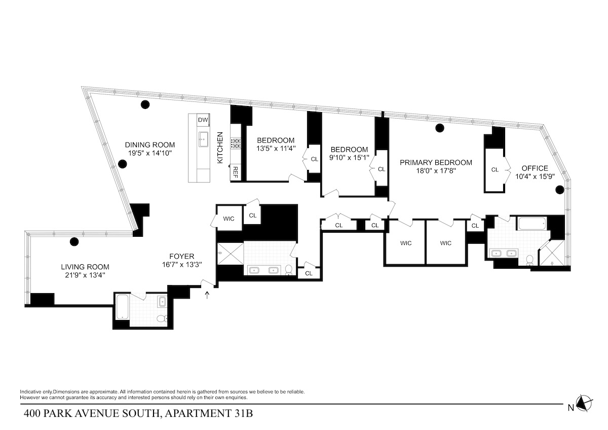 Floorplan for 400 Park Avenue, 31B