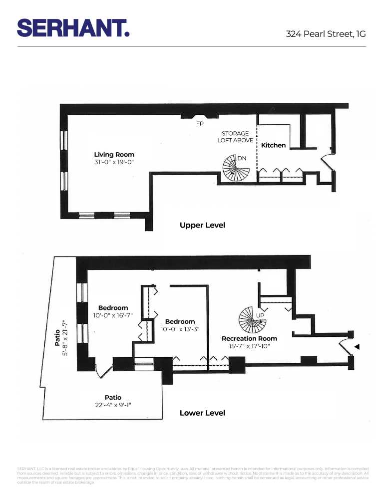 Floorplan for 324 Pearl Street, 1G