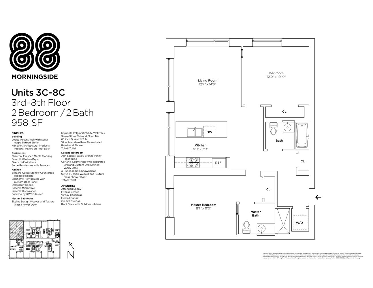 Floorplan for 88 Morningside Avenue, 4C