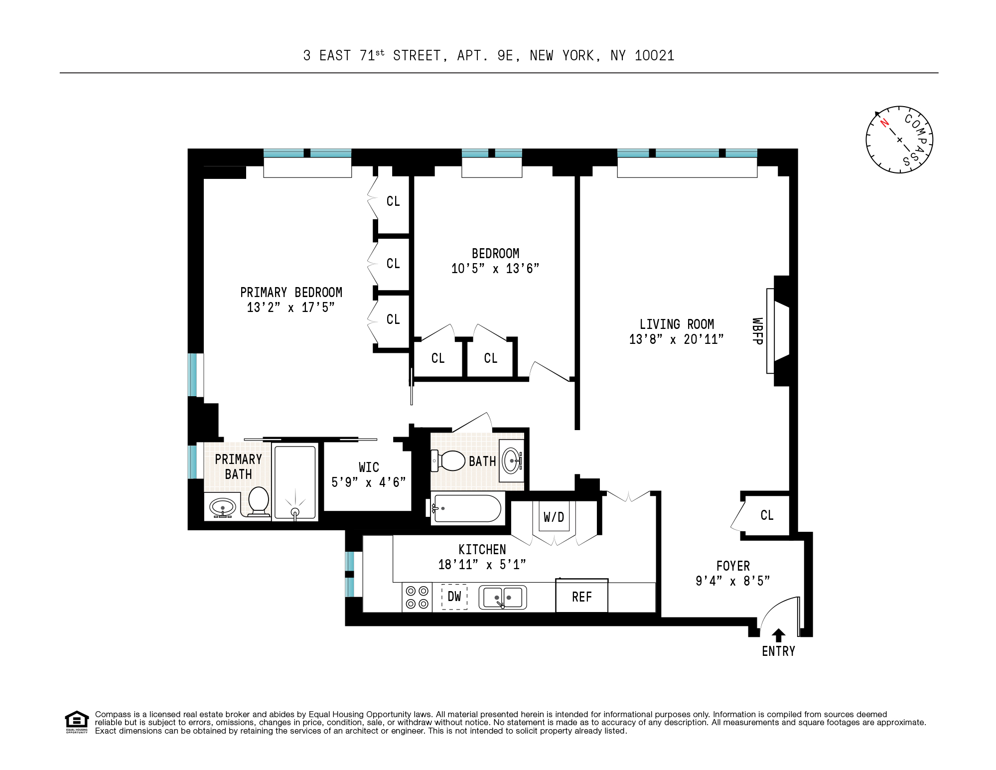 Floorplan for 3 East 71st Street, 9E