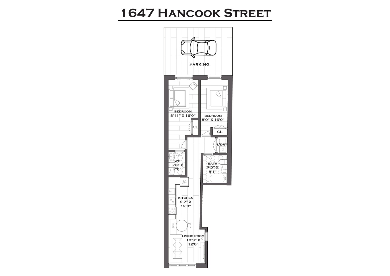 Floorplan for 1647 Hancock Street, 1A