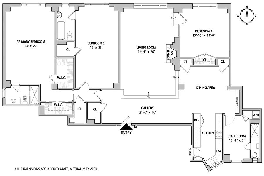 Floorplan for 180 East 79th Street, 3G