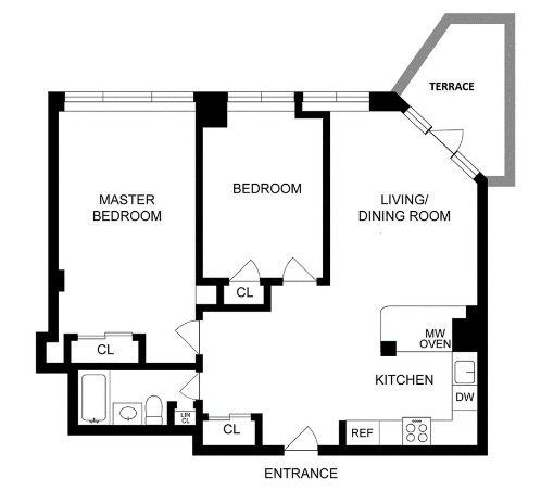 Floorplan for 155 East 38th Street, 18E