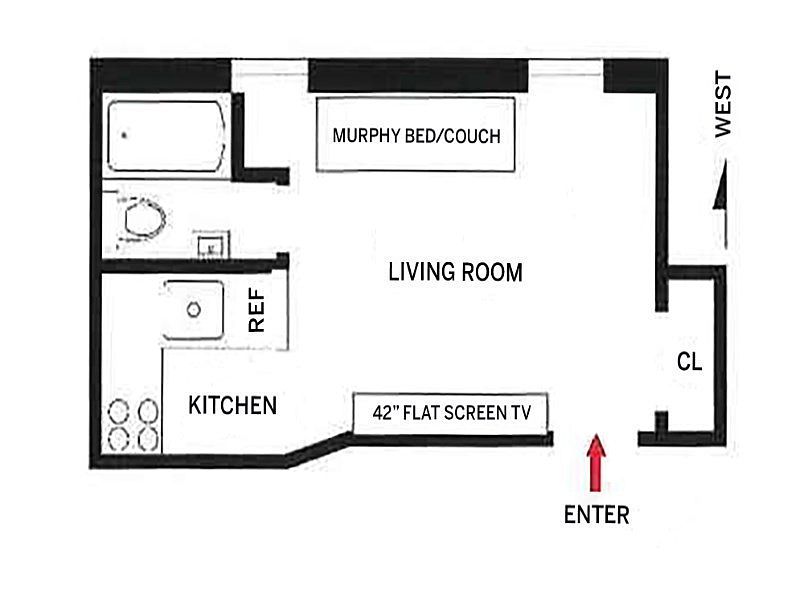 Floorplan for 310 West 18th Street, 5B