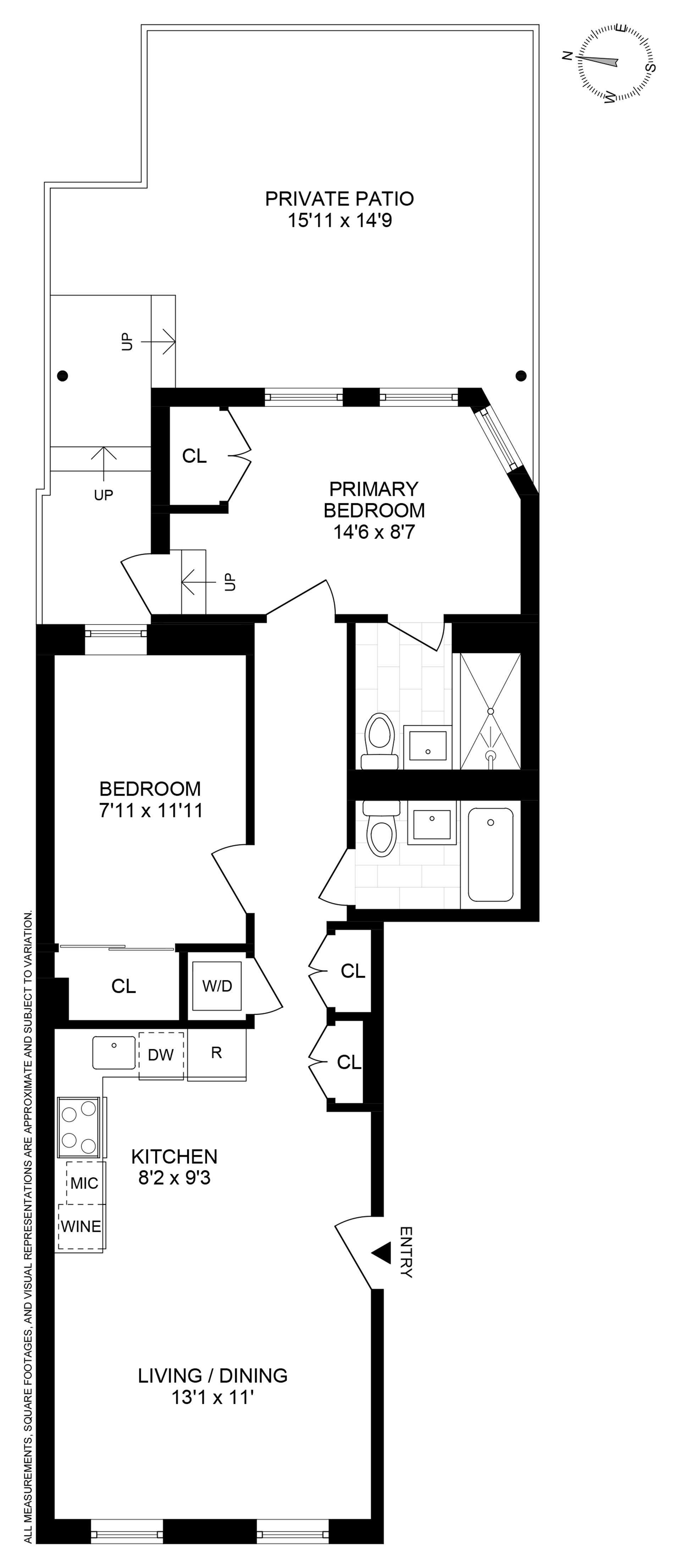 Floorplan for 33 South Oxford Street, 1