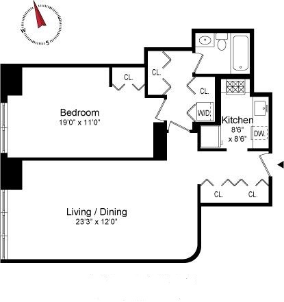 Floorplan for 245 East 93rd Street, 6E