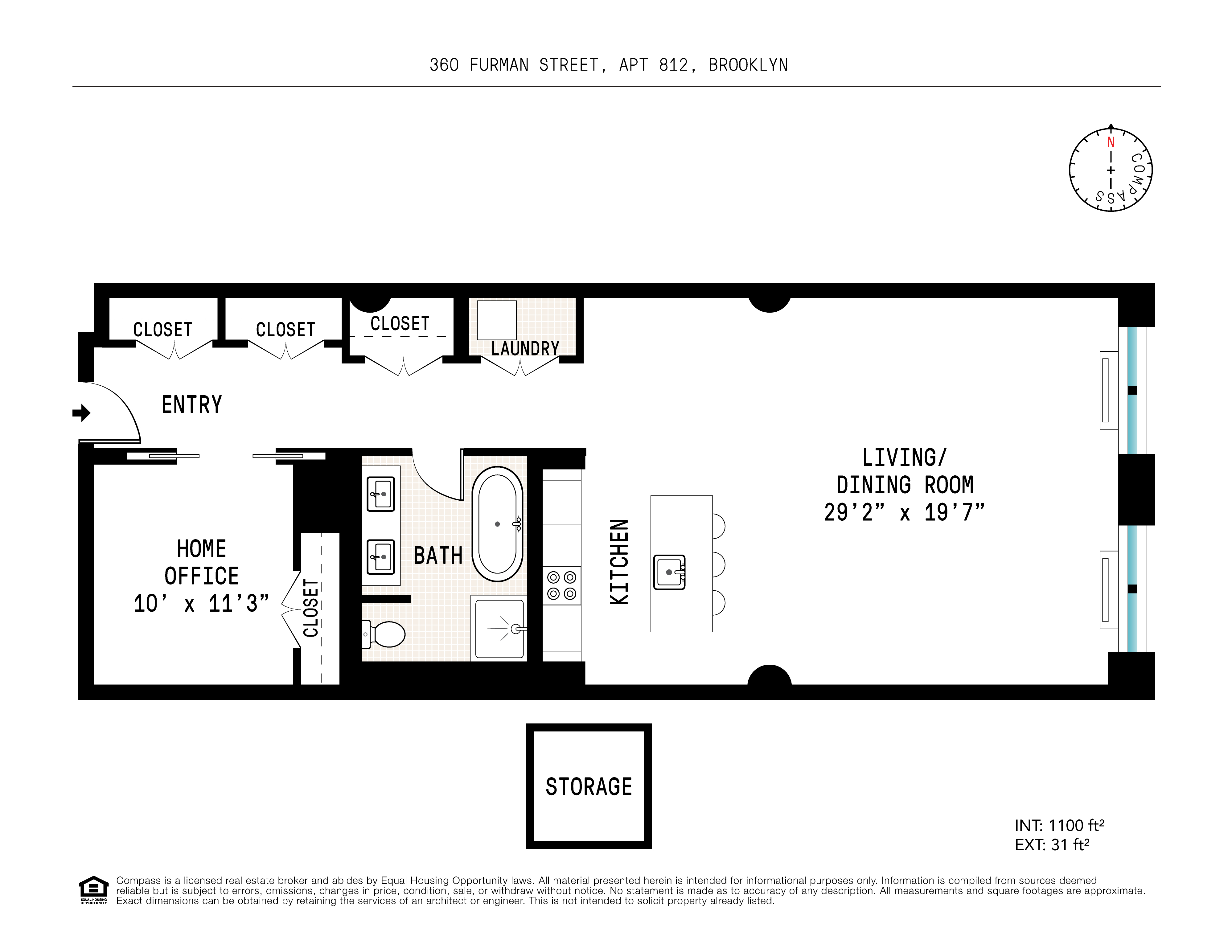 Floorplan for 360 Furman Street, 812