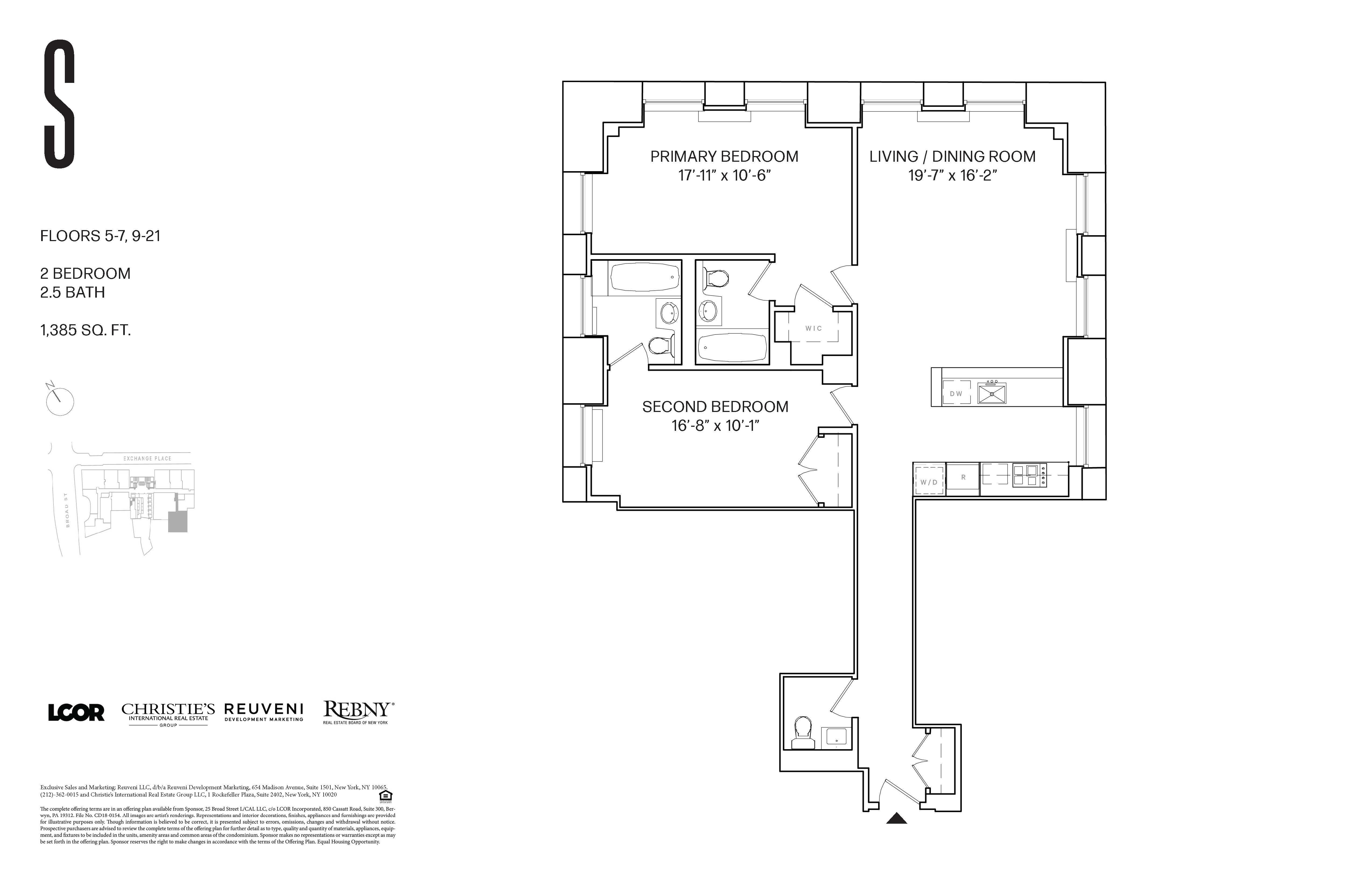 Floorplan for 25 Broad Street, 21-S