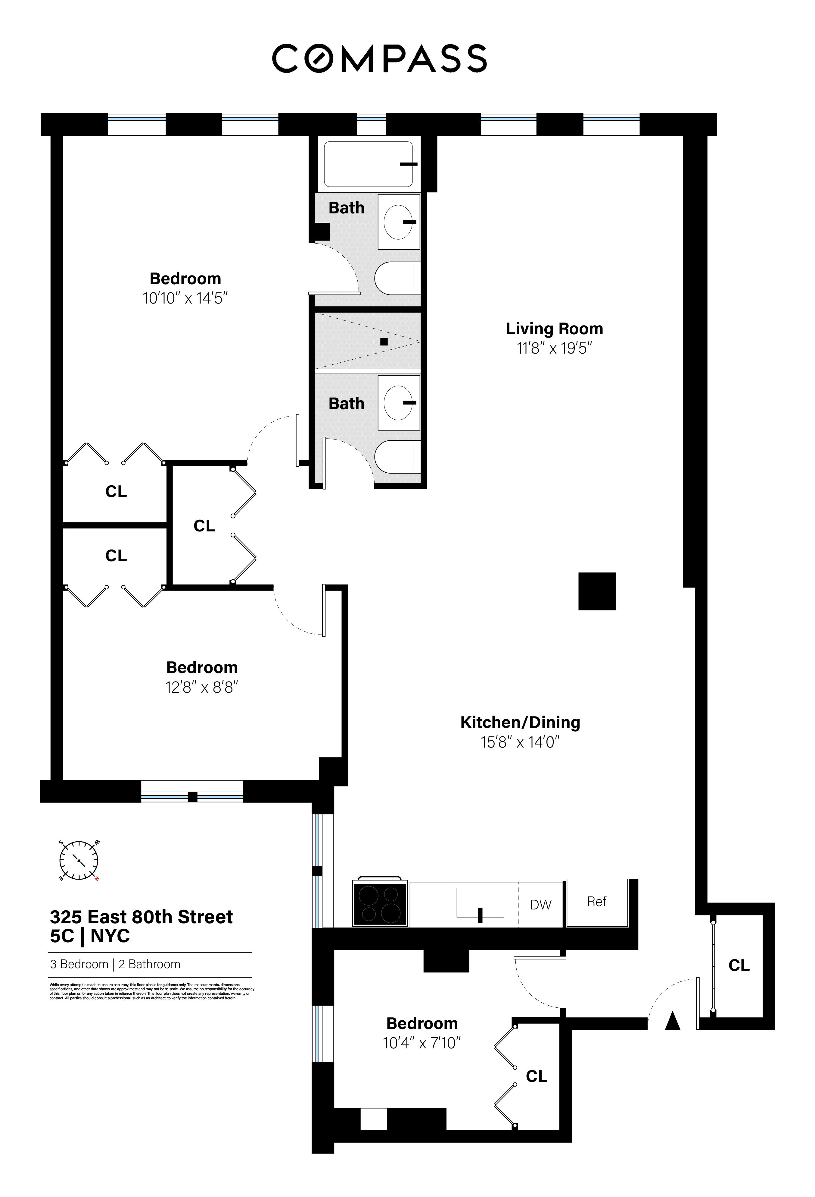 Floorplan for 325 East 80th Street, 5C