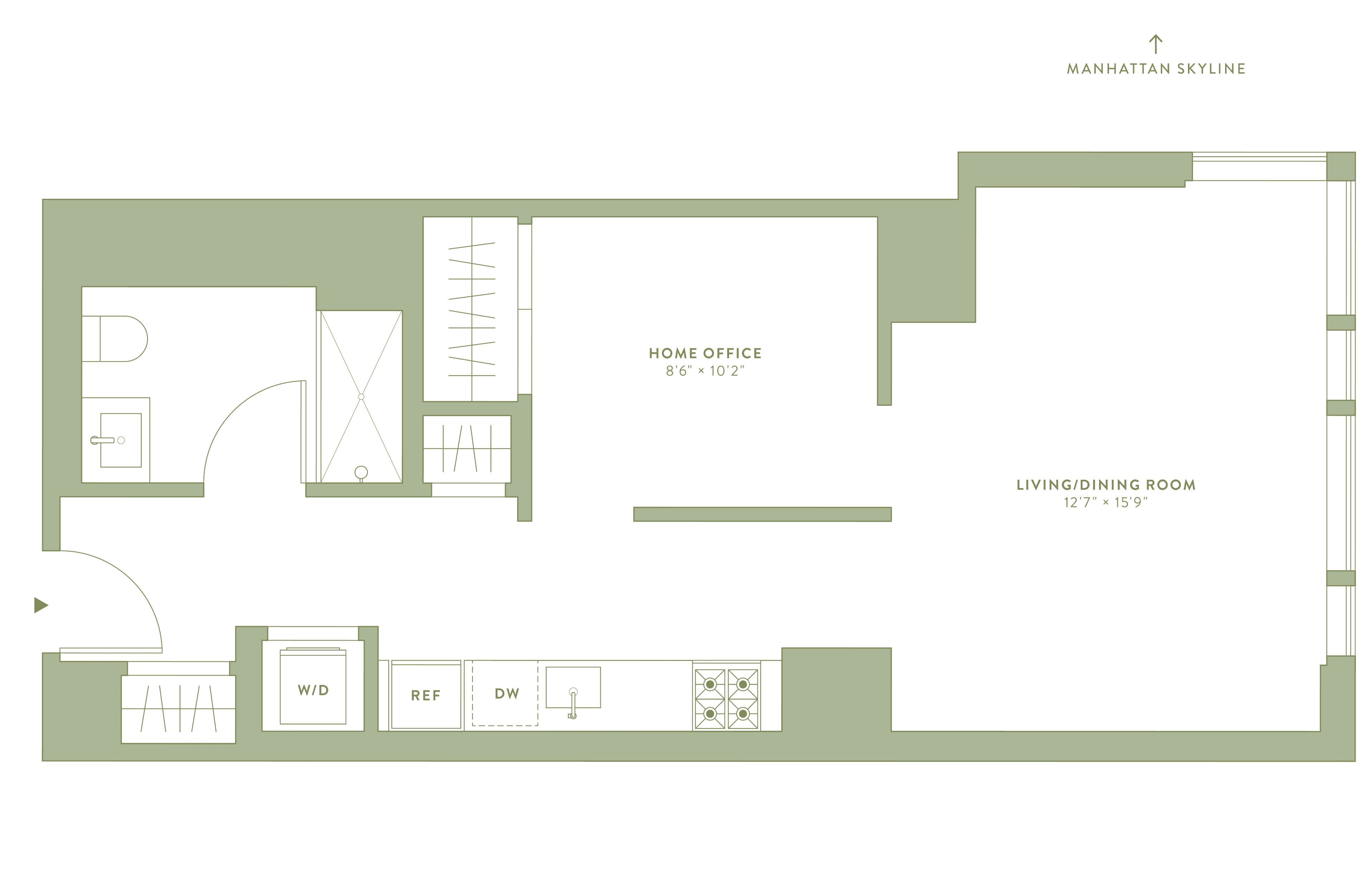 Floorplan for 196 Willoughby Street, 21-M