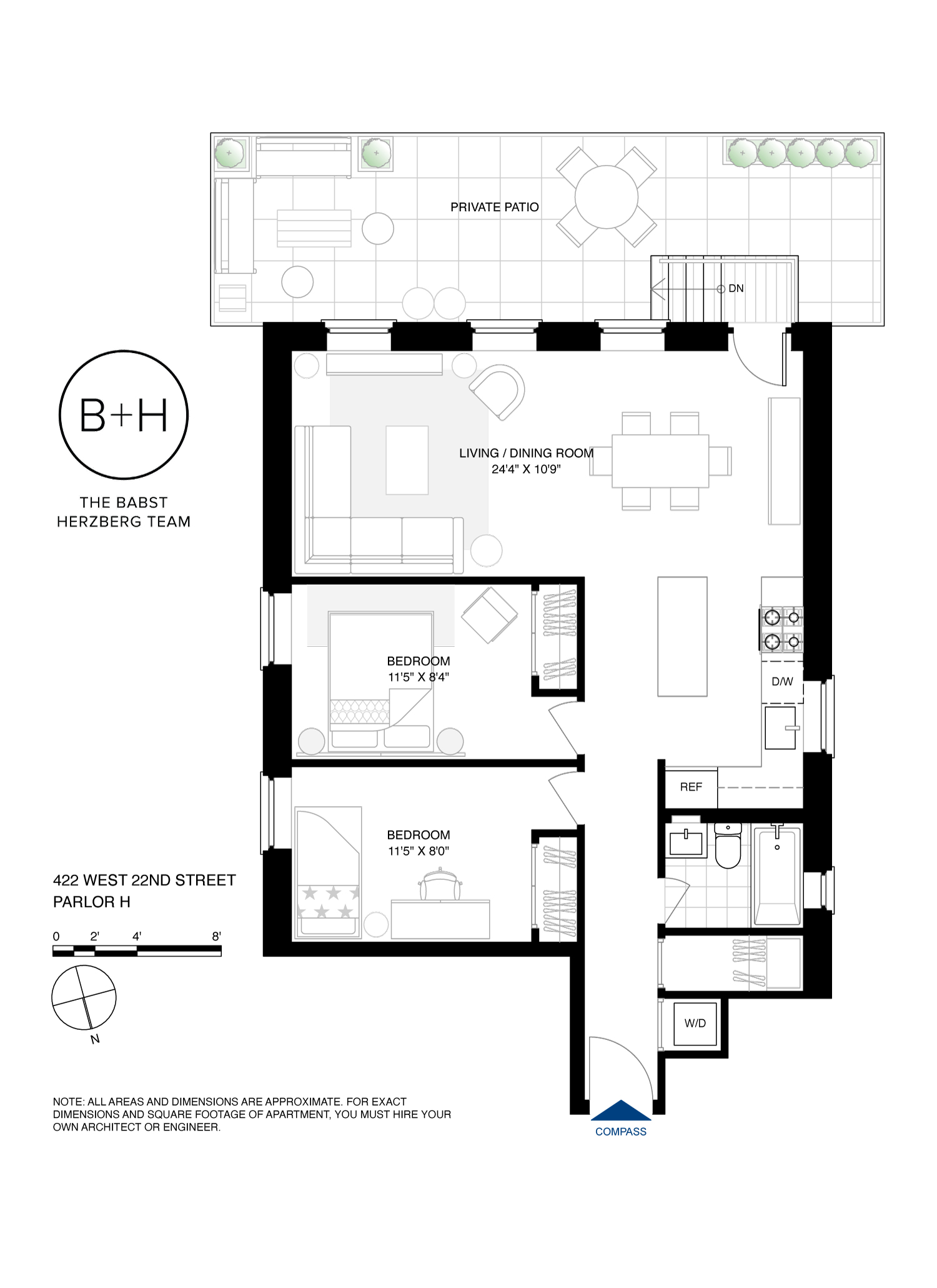 Floorplan for 422 West 20th Street, PARLOR H