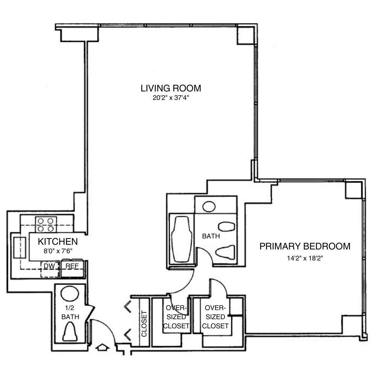 Floorplan for 721 5th Avenue, 53D