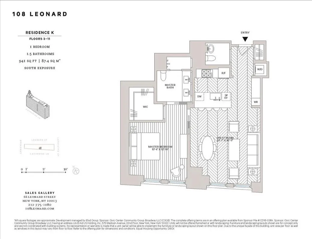 Floorplan for 108 Leonard Street, 4K