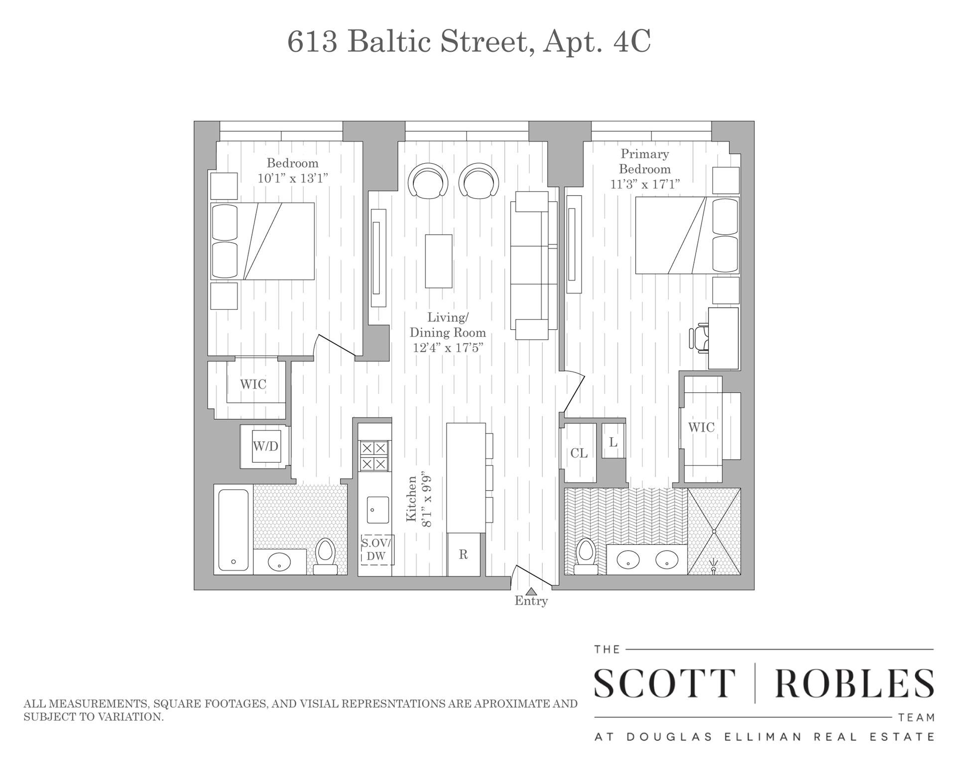 Floorplan for 613 Baltic Street, 4C