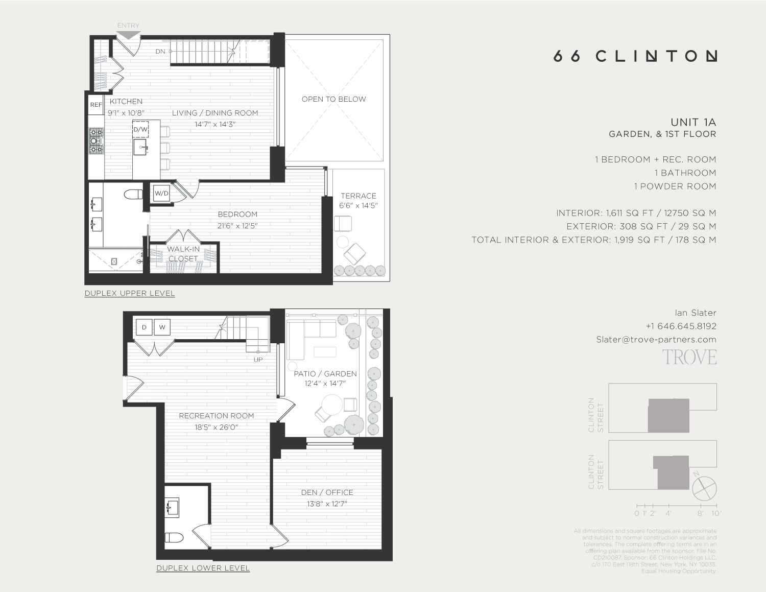 Floorplan for 66 Clinton Street, 1A