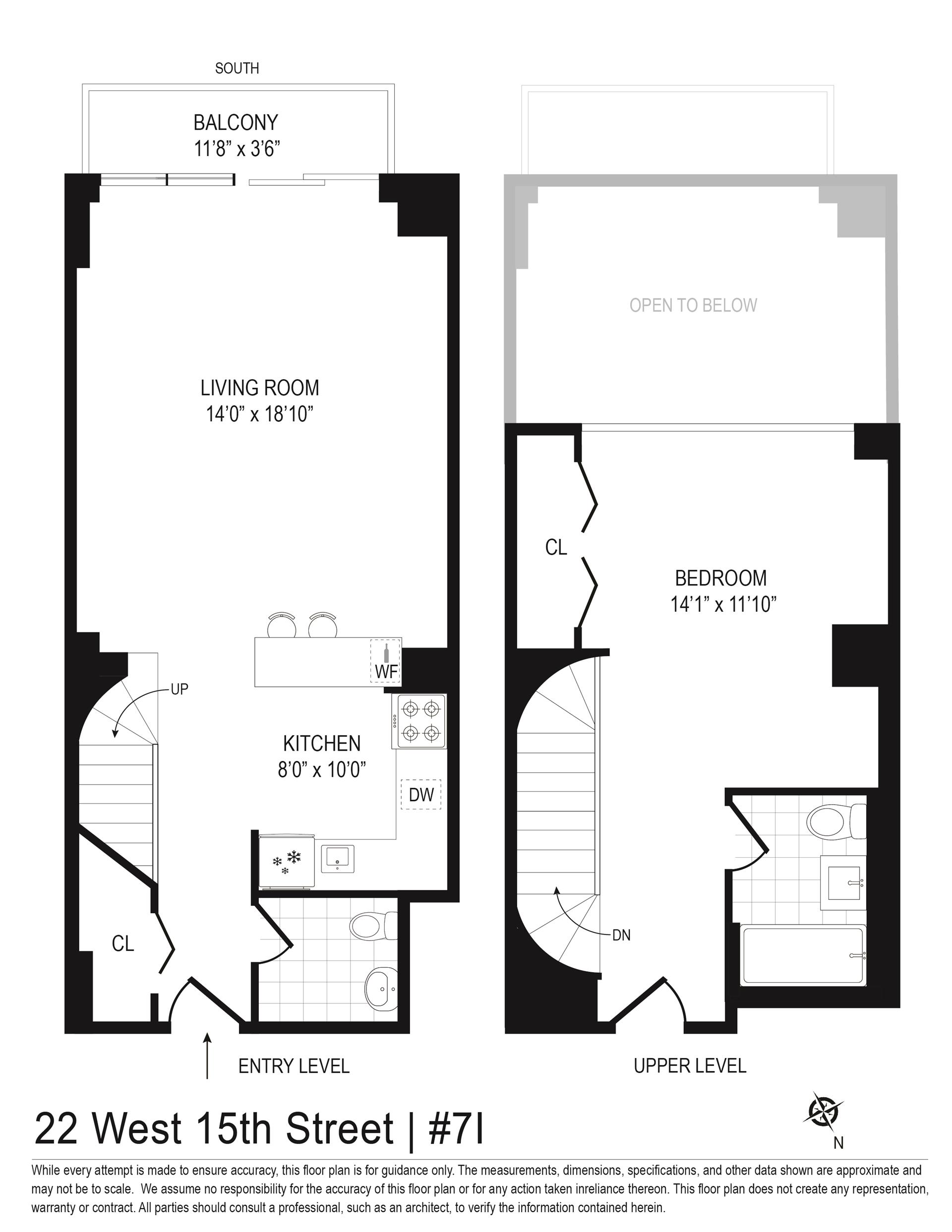 Floorplan for 22 West 15th Street, 7I