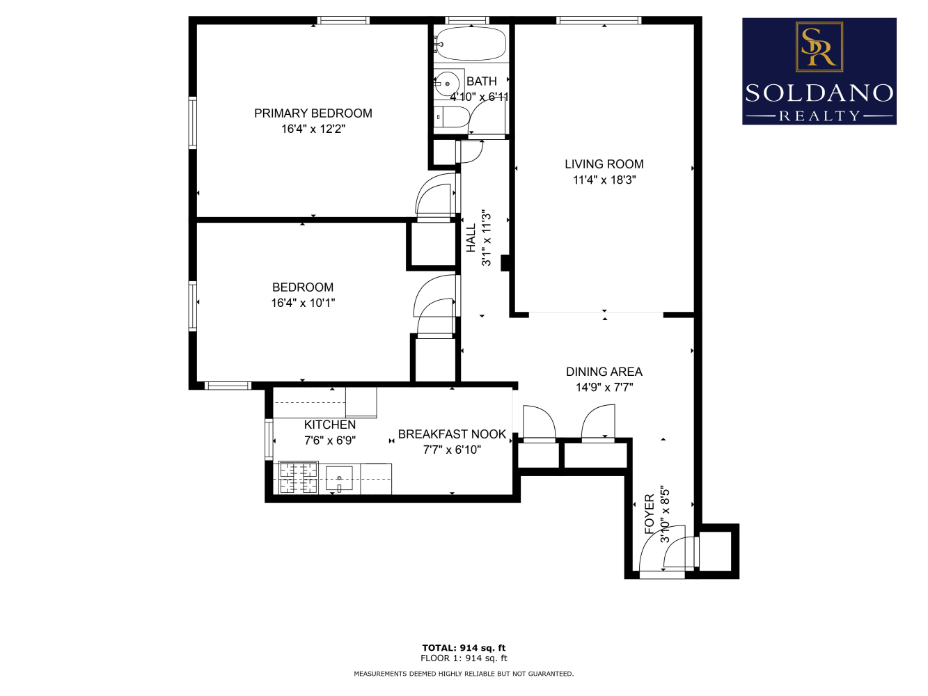 Floorplan for 9902 3rd Avenue, 2D