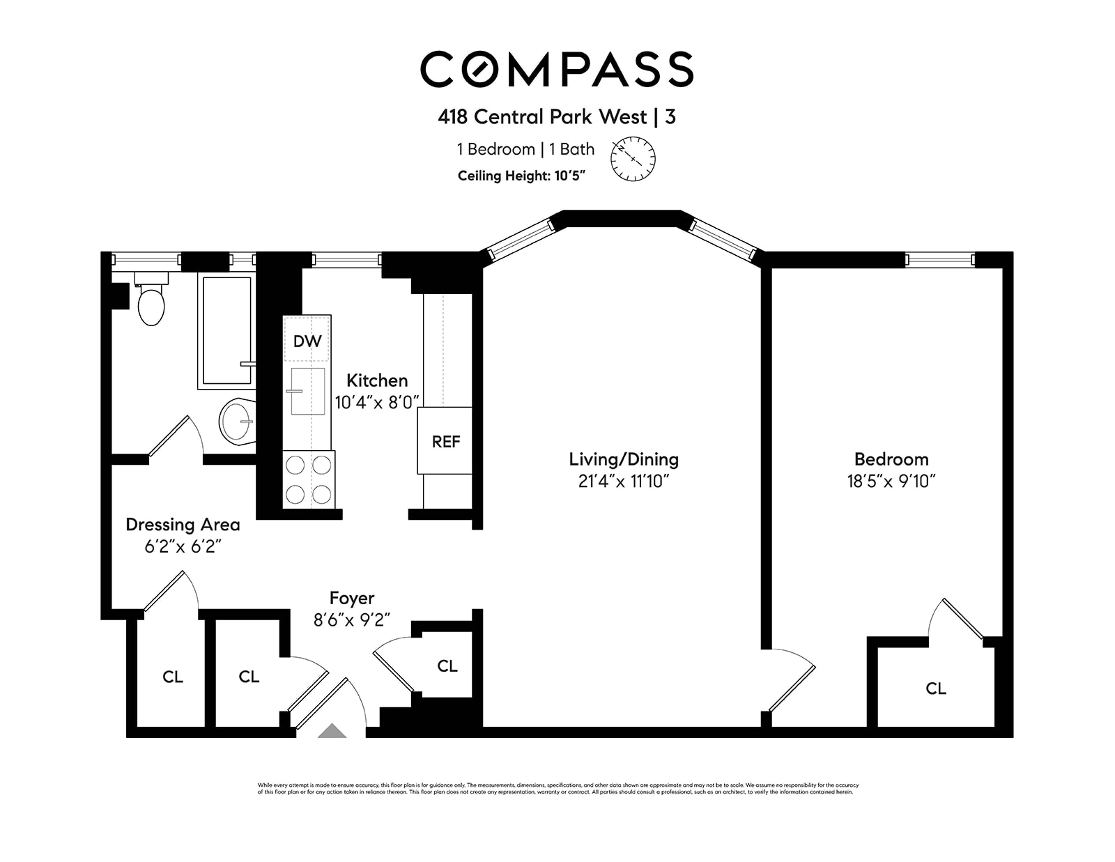 Floorplan for 418 Central Park, 3