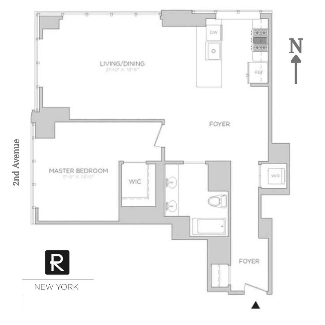 Floorplan for 305 East 51st Street, 12-D