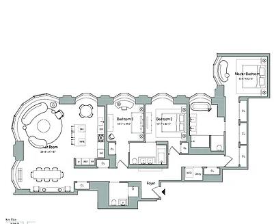 Floorplan for 515 West 18th Street, 2104