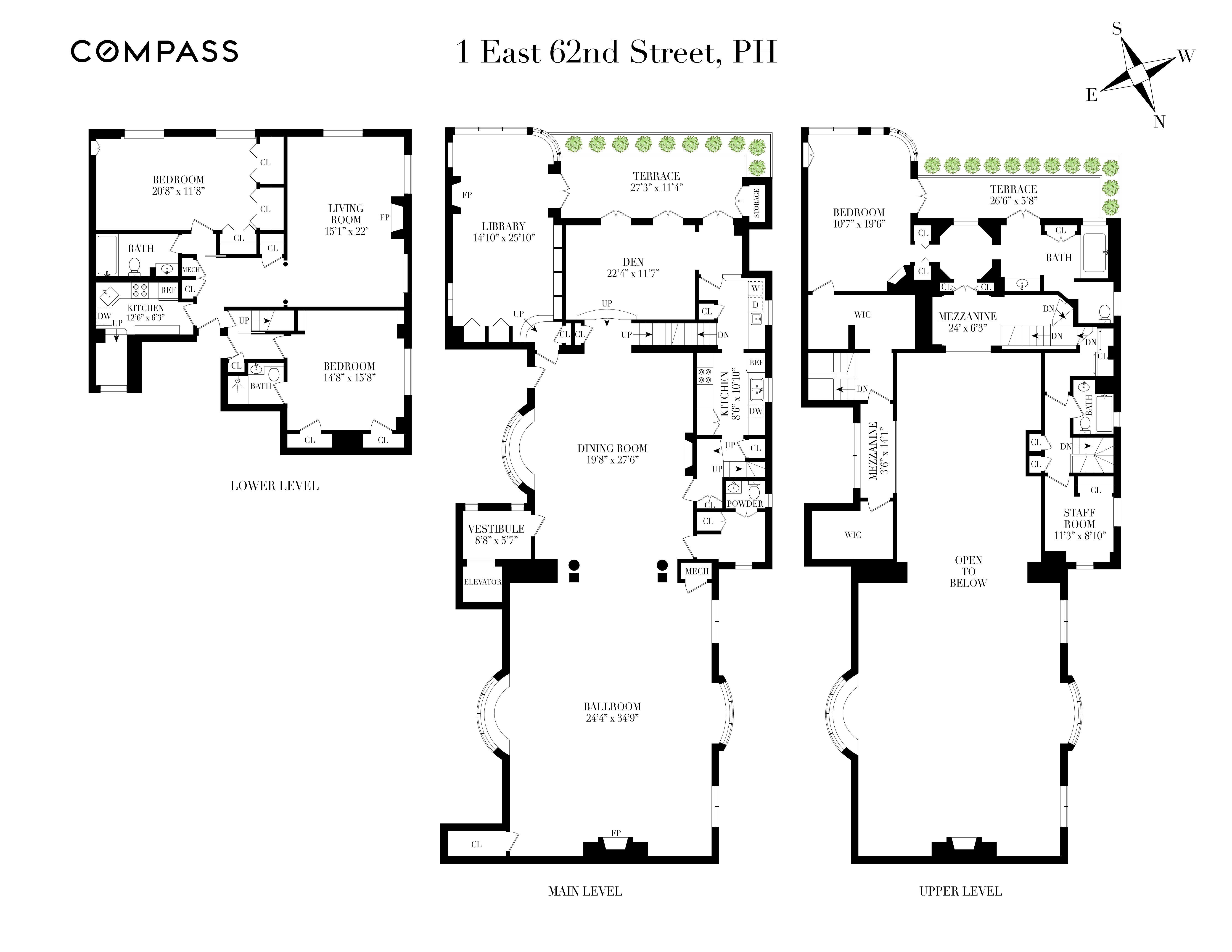 Floorplan for 1 East 62nd Street, PH