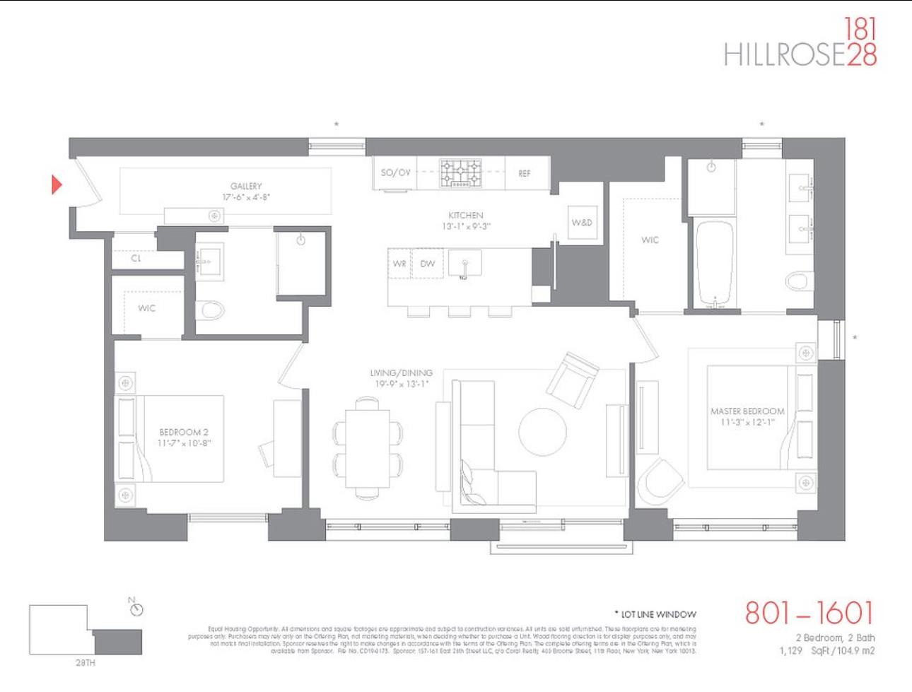 Floorplan for 181 East 28th Street, 1601