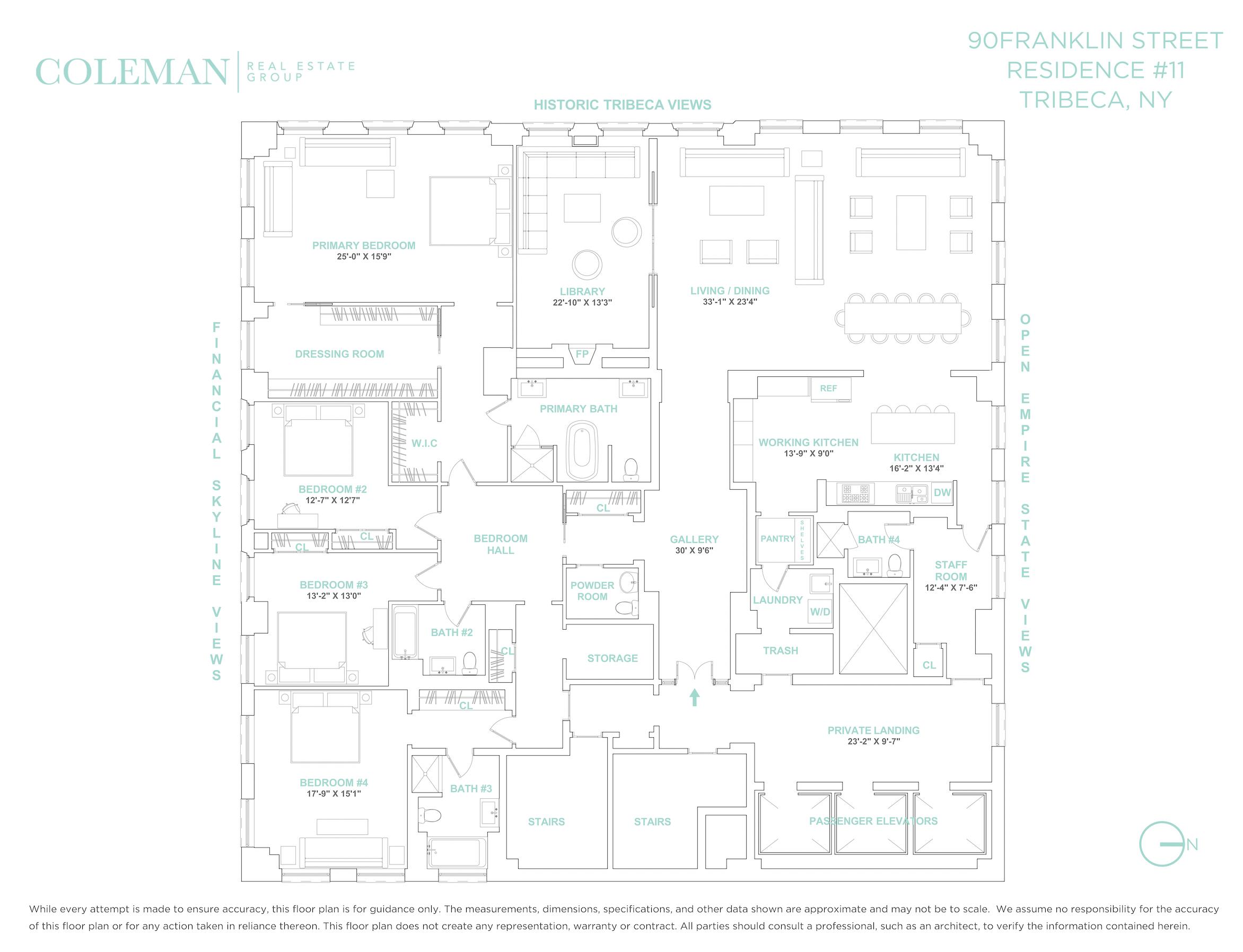 Floorplan for 90 Franklin Street, 14