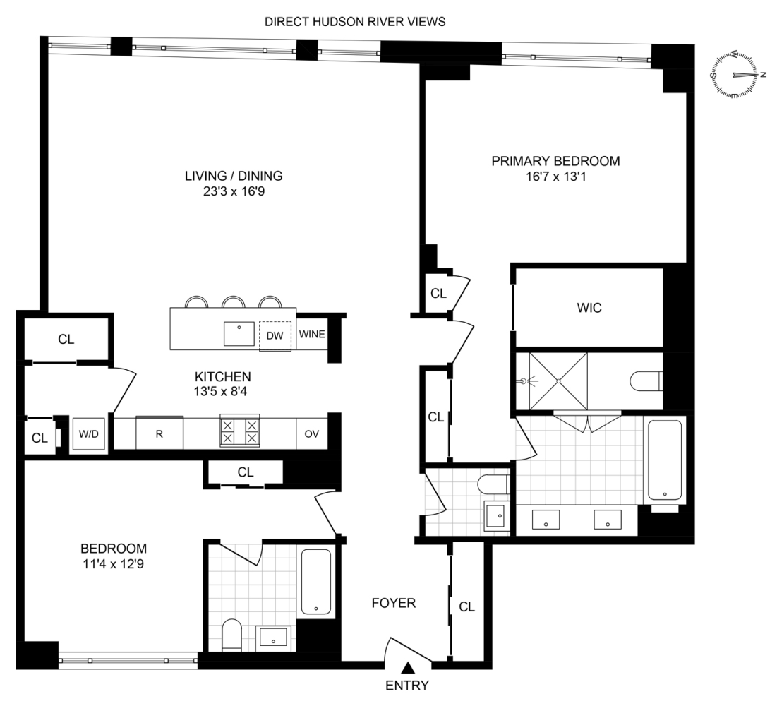 Floorplan for 70 Vestry Street, 5C