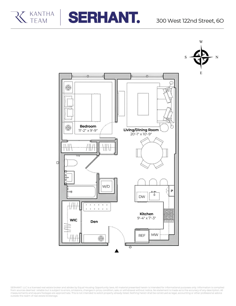 Floorplan for 300 West 122nd Street, 60