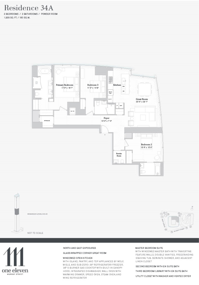 Floorplan for 111 Murray Street, 34A