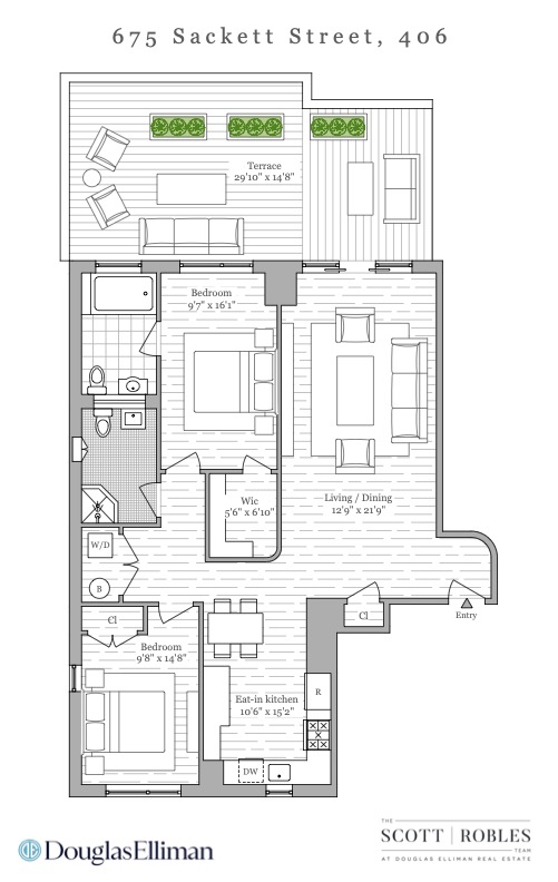 Floorplan for 675 Sackett Street, 406