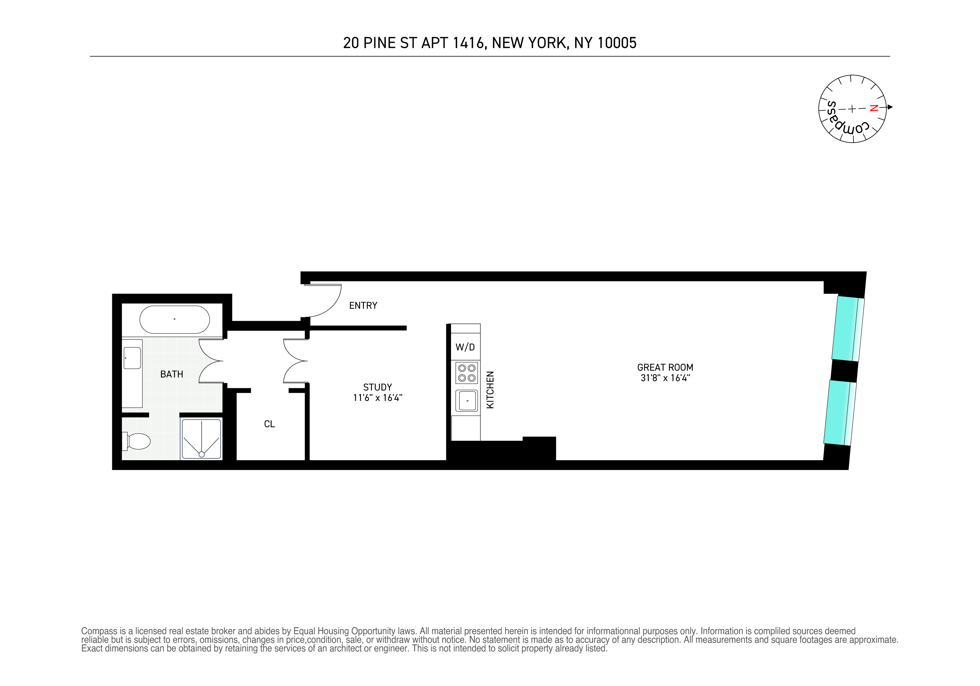 Floorplan for 20 Pine Street, 1416