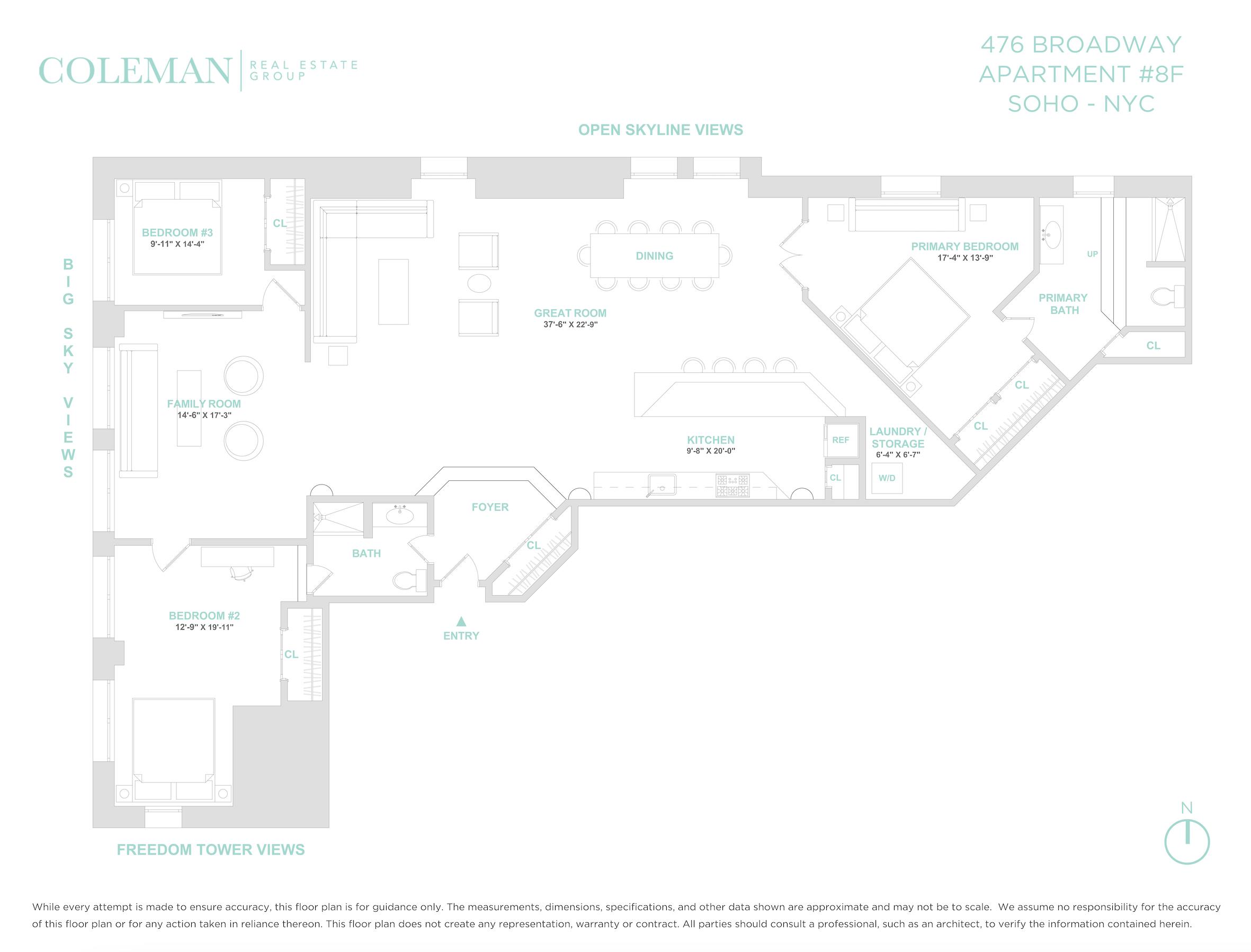 Floorplan for 476 Broadway, 8-F