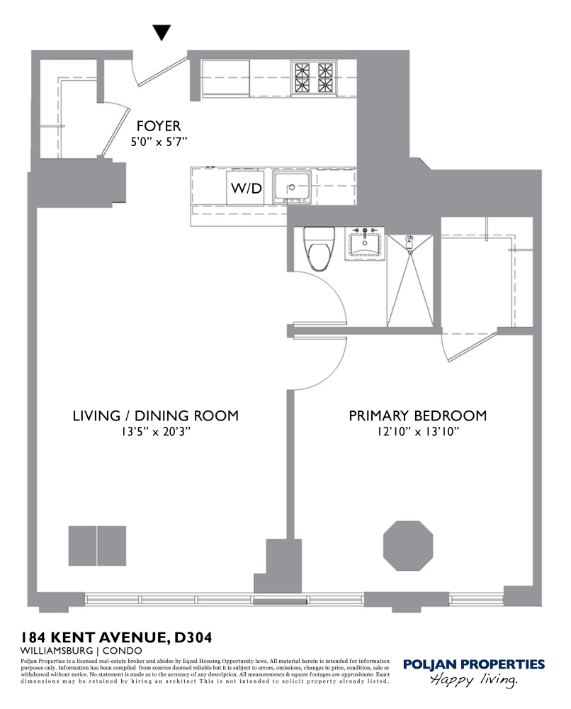 Floorplan for 184 Kent Avenue, D304