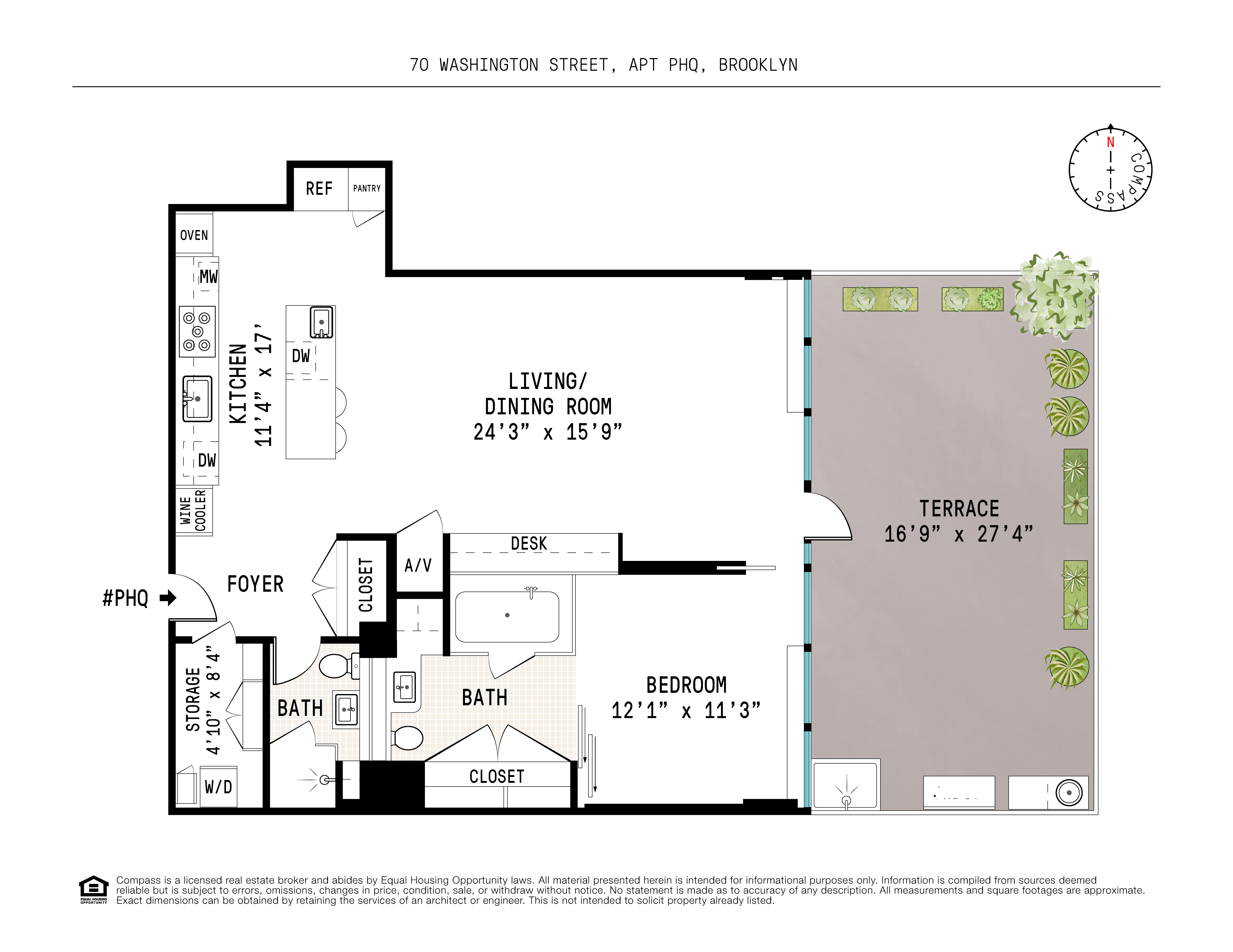 Floorplan for 70 Washington Street, PHQ