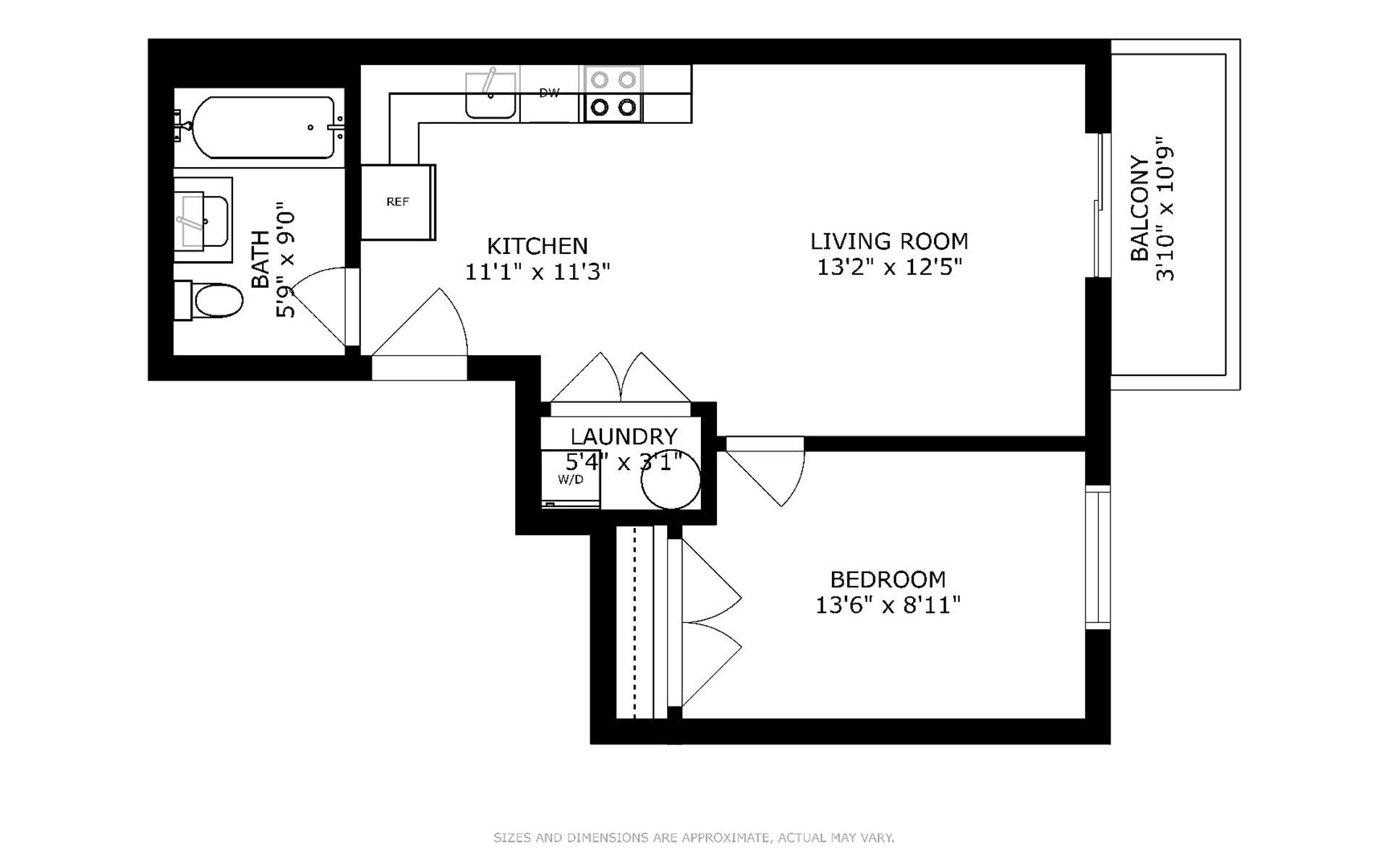 Floorplan for 250 Manhattan Avenue, 4R