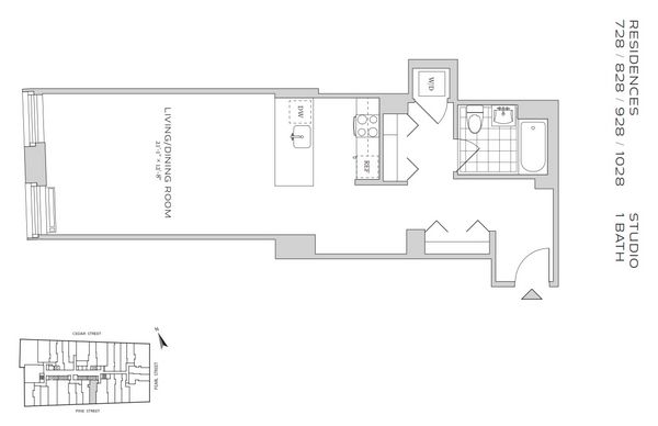 Floorplan for 70 Pine Street, 828