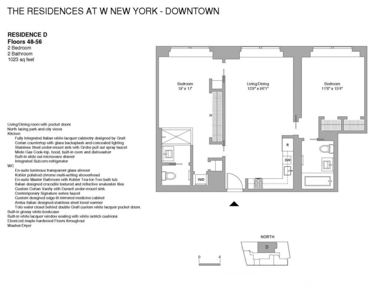 Floorplan for 123 Washington Street, 55D