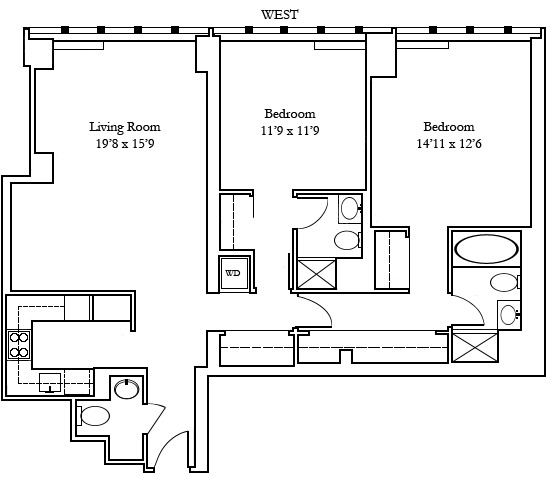 Floorplan for 160 West 66th Street, 56F