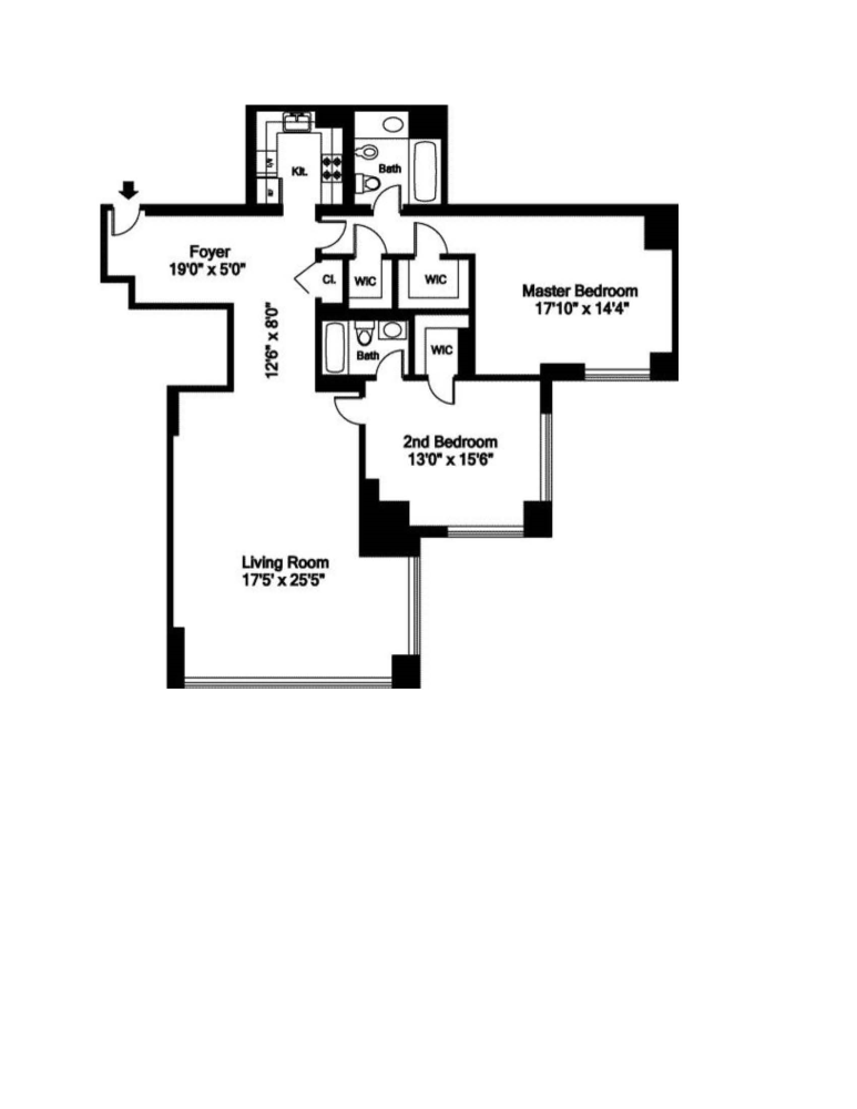 Floorplan for 721 5th Avenue, 32B