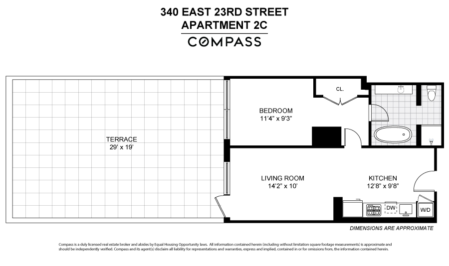 Floorplan for 340 East 23rd Street, 2C