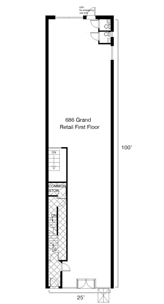 Floorplan for 686 Grand Street, RETAIL