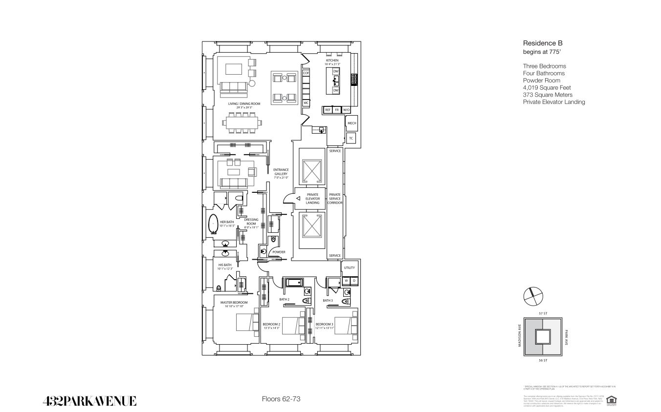 Floorplan for 432 Park Avenue, 71B