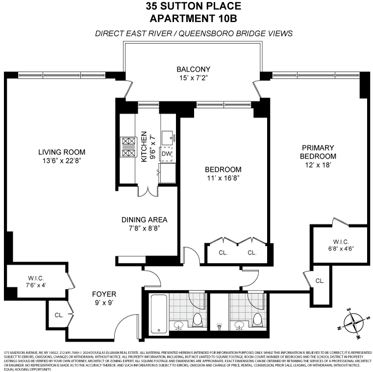 Floorplan for 35 Sutton Place, 10B