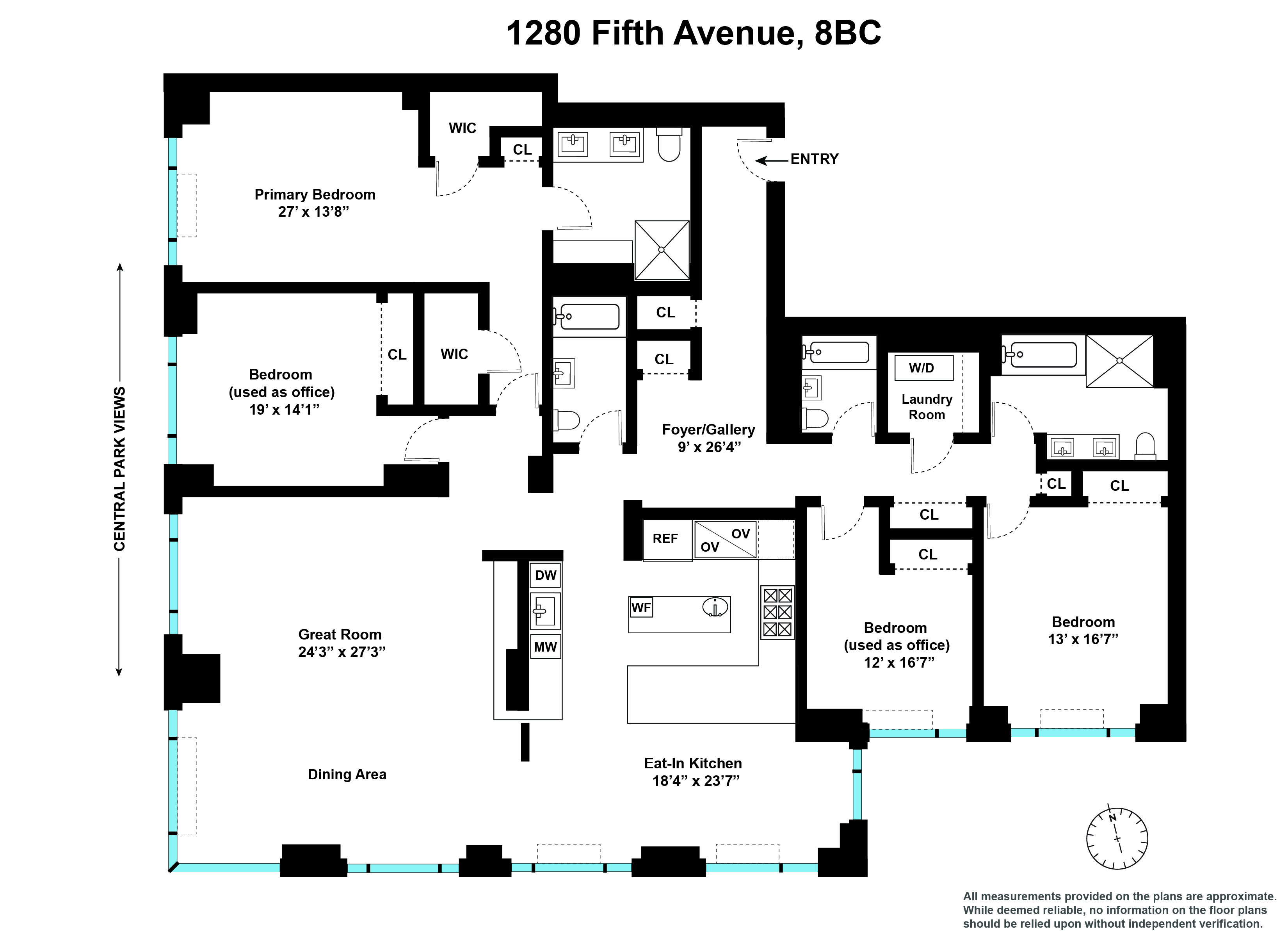 Floorplan for 1280 5th Avenue, 8BC
